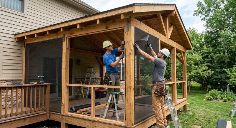 Porch Enclosure Installation in Knoxville, TN